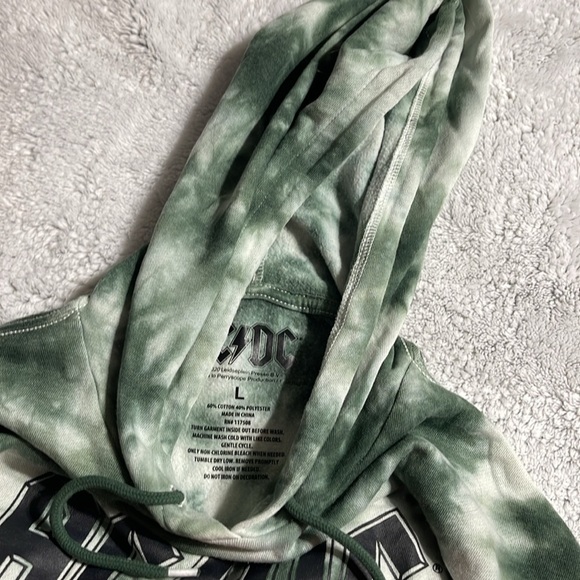 AC/DC hooded tie dyed sweatshirt L - Picture 5 of 6